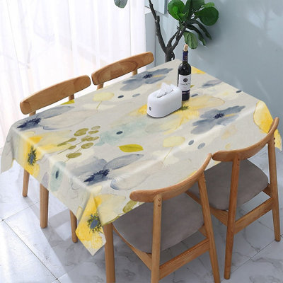 Nappe rectangulaire en forme de lapins aquarelle à motif floral, L 60 x l 86
