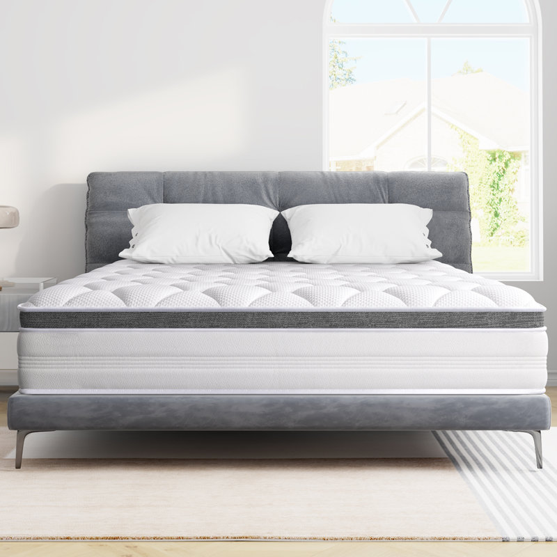Alwyn Home Wellsville 12" Memory Foam Hybrid Spring Mattress with Edge Support In a Box, Full