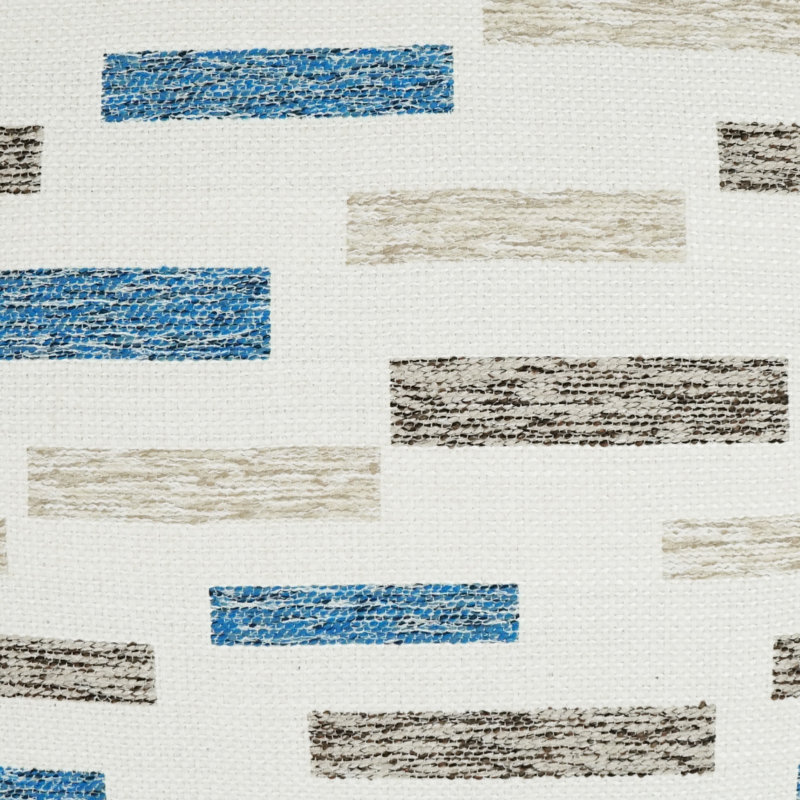 Coussin décoratif extérieur Blockweave, Bleu, Rectangle H 12 po x l 24 po