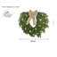 2 pièces couronne de Noël en pin de 20 po Norfolk pour porte d'entrée Couronne de cèdre artificielle verte pré-éclairée avec arc pour porte de Noël, mur, fenêtre, décoration de manteau