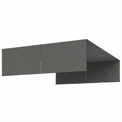 Gazebo featuring Outdoor Space, Dark Gray Polyester Fabric, 10 in, and 10x10 ft Square Frames
