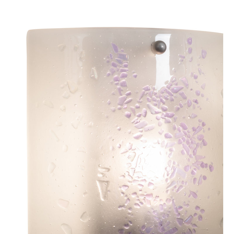 Applique murale encastrée 1 lumière à intensité variable mauve et transparente Metro Fusion Ice