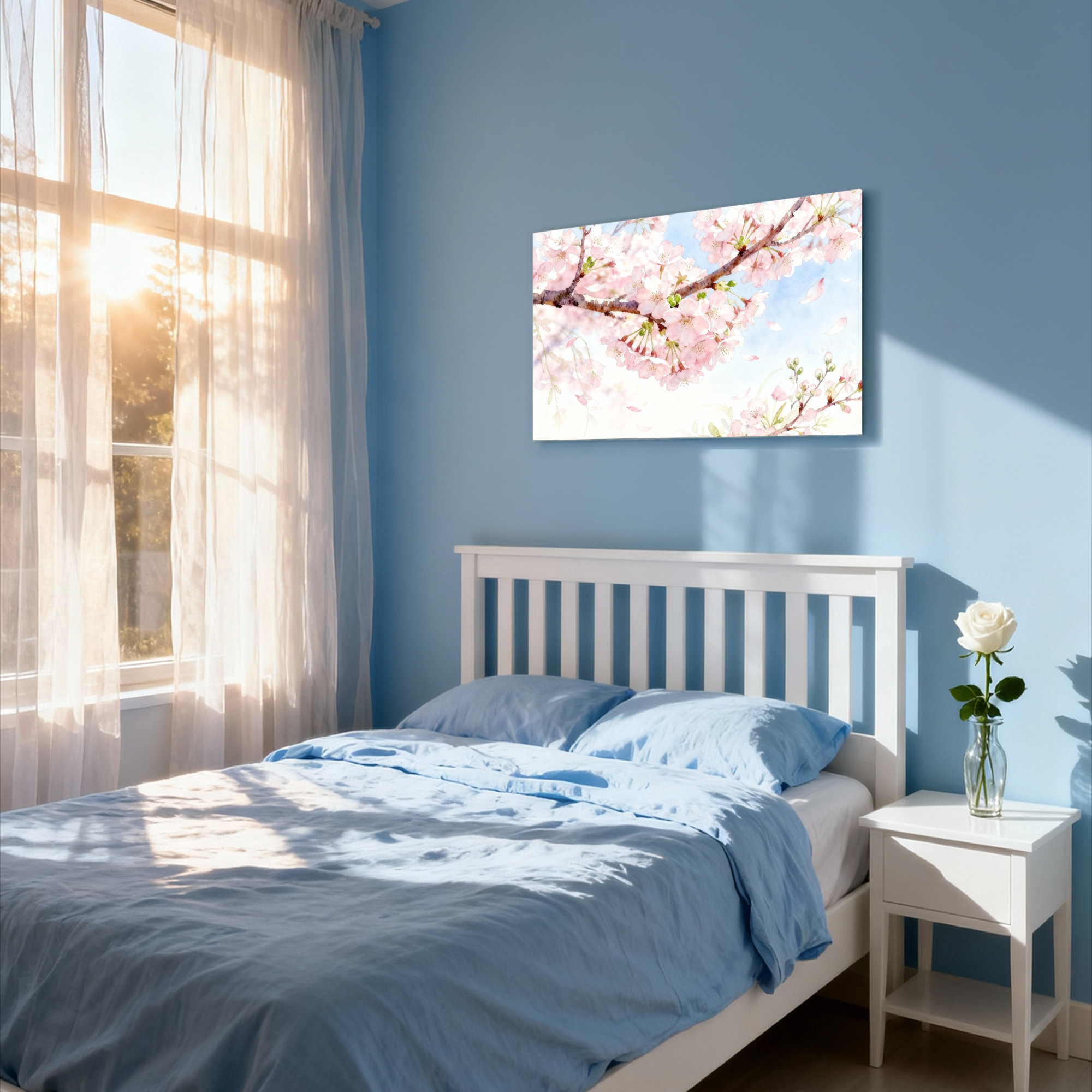 Winston Porter Cherry Blossom Floral Watercolor Canvas Wrapped Wall Art ...