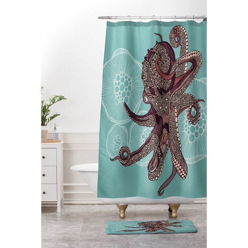 Tapis de bain à fleurs octopus