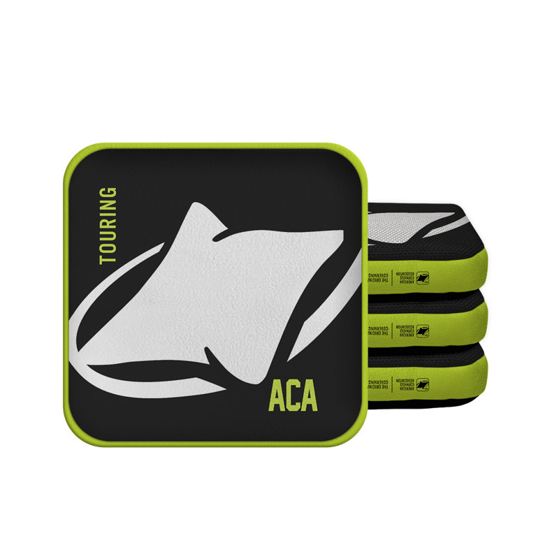 Logo blanc ACA avec sacs Synergy Edge Cornhole, Black
