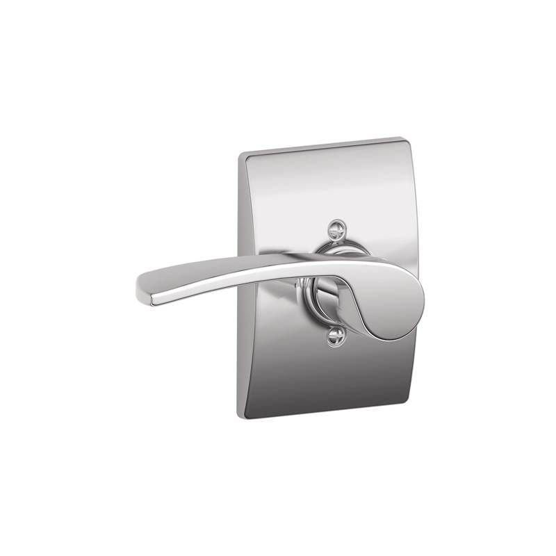 Merano Lever with Century Trim Non-Turning Lock, Bright Chrome, Left 