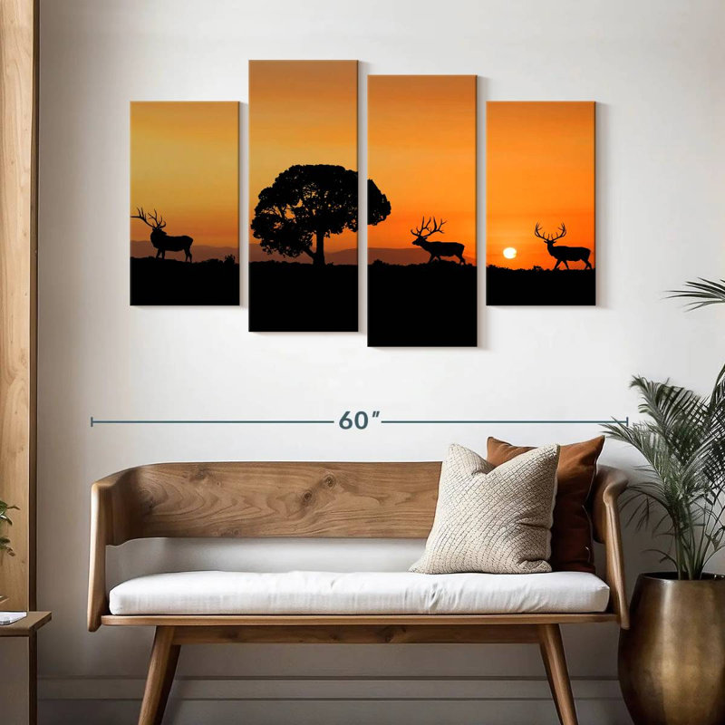 Brampt Elk Sunset, 32" H x 52" W
