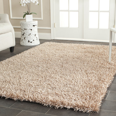 Assar Shag Beige Area Rug 
