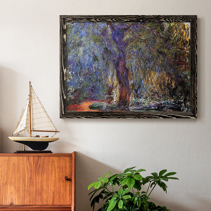 «Weeping Willow 3», reproduction d'art sur toile encadrée, Noir, H 14 po x l 20 po x P 1,5 po