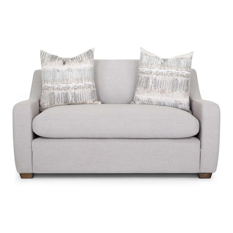 Franchell Upholstered 63'' Loveseat, Light Gray Polyester Blend