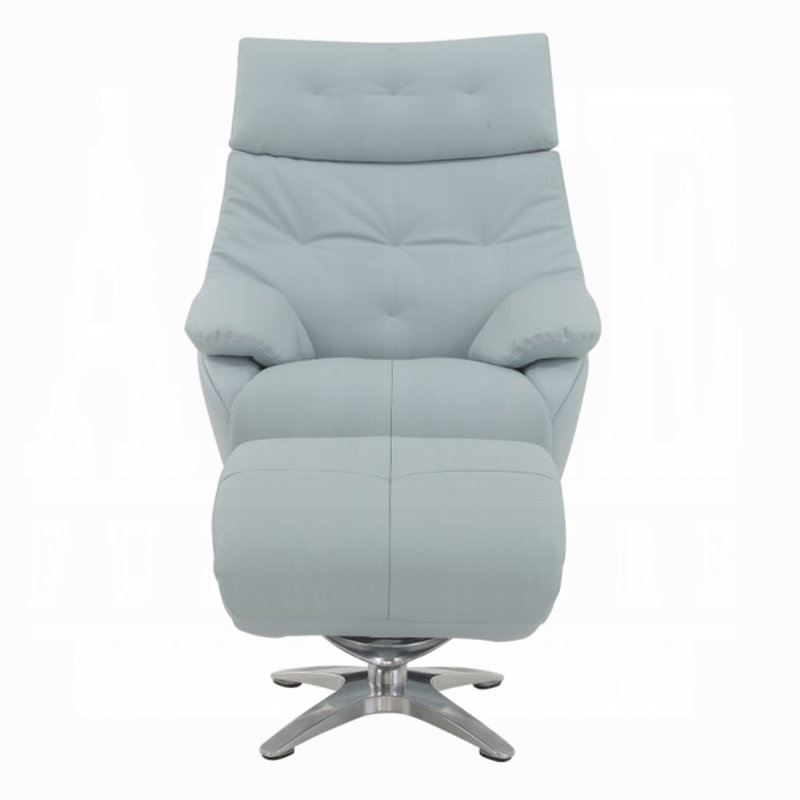 Chaise d'appoint Janella avec pivot et repose-pieds