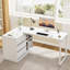 Bureau d'ordinateur en L à 3 tiroirs Philipe-1227529355