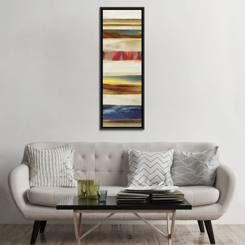Composition, impression sur toile enroulée, H 60 po x l 20 po x P 1,5 po, Toile tendue