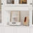 70.9" H white Standard Bookcase with doors, 5-Tier open Bookcase and Bookshelf