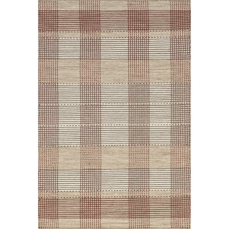 Tapis en laine à carreaux Hurst, Rectangle 8 pi 6 po x 11 pi 6 po