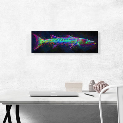 Barracuda Fish Fishing - impression sur toile tendue