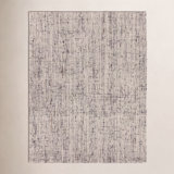 Coltrane Handmade Solid Gray/ Ivory Area Rug (5'X8')