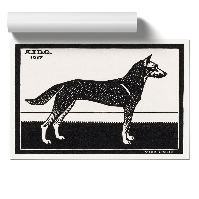 Dog by Julie De Graag - No Frame Painting, 42cm H x 59cm W x 0.1cm D