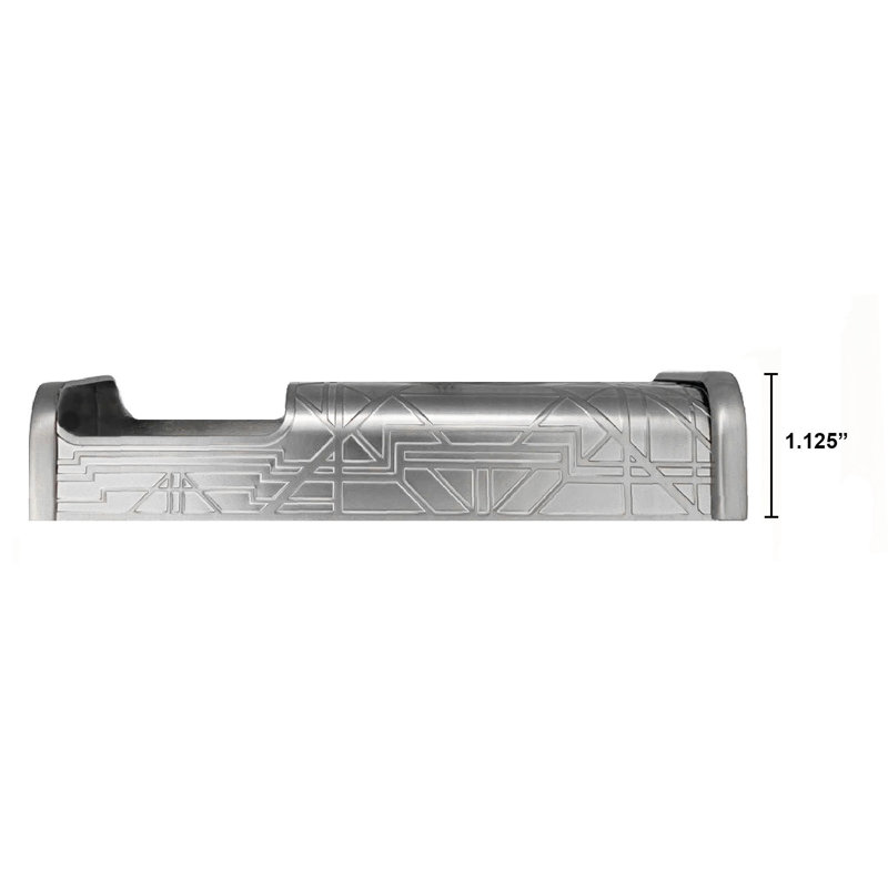 Housse de sonnette vidéo Art Deco (compatible avec Ring 2nd Gen), Nickel argenté
