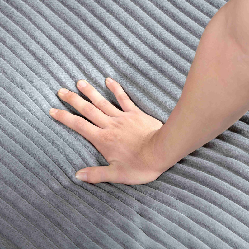Repose-pieds en velours côtelé Living
