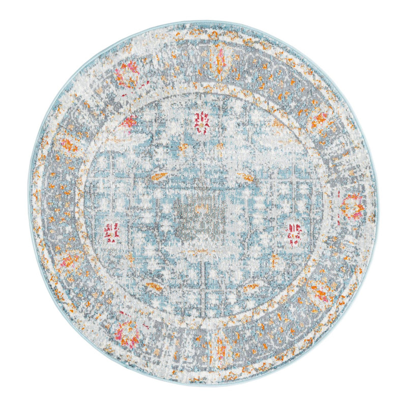Haefner Floral Indoor Rug, Round 3'3"