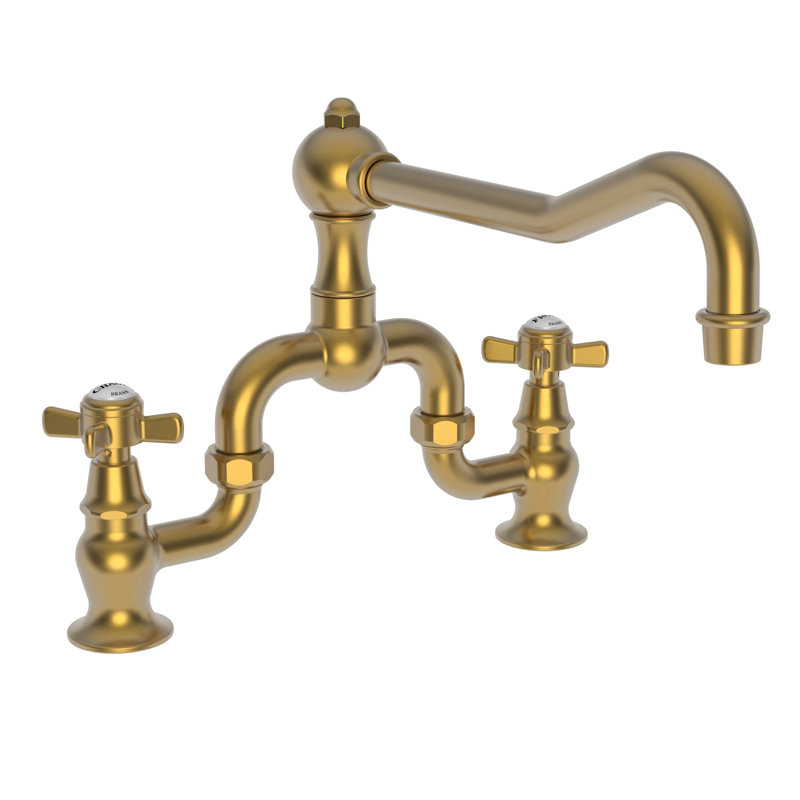 Fairfield Kitchen Bridge Faucet, Satin Bronze