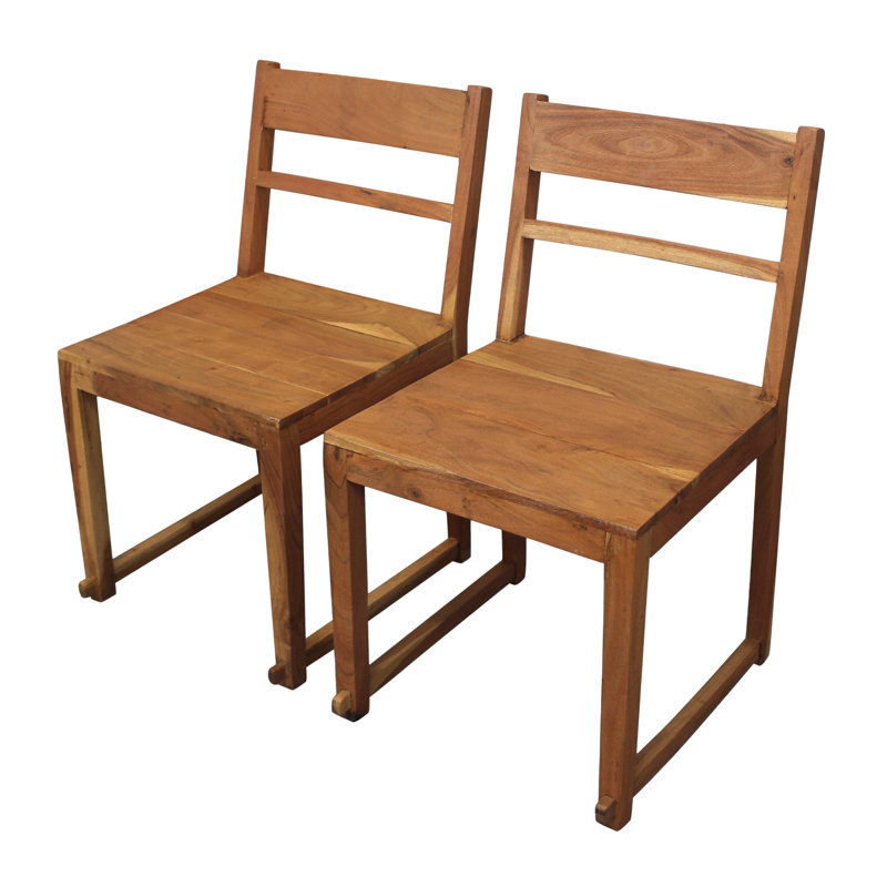 18'' H Solid Wood Side Chair, Natural
