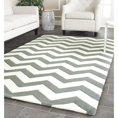 Teresita Hand Tufted Wool Chevron Rug