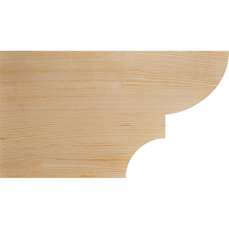 Queue de chevron lisse Ridgewood, Sapin de Douglas, H 10 po x l 5 1/2 po x L 18 po