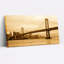 Ensemble de 1 tableau sur toile tendue représentant le pont de la baie de San Francisco, tons sépia-568271620