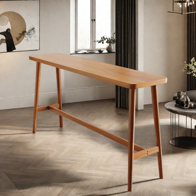 A high-end solid wood table for home use, 39.3"H x 78.7"L x 17.7"W