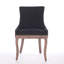 Chaise de salle à manger Ultra Side, imprimé léopard, tissu épaissi, pieds en bois massif, ensemble de 2