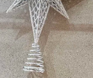 Décoration pour arbre de Noël argenté