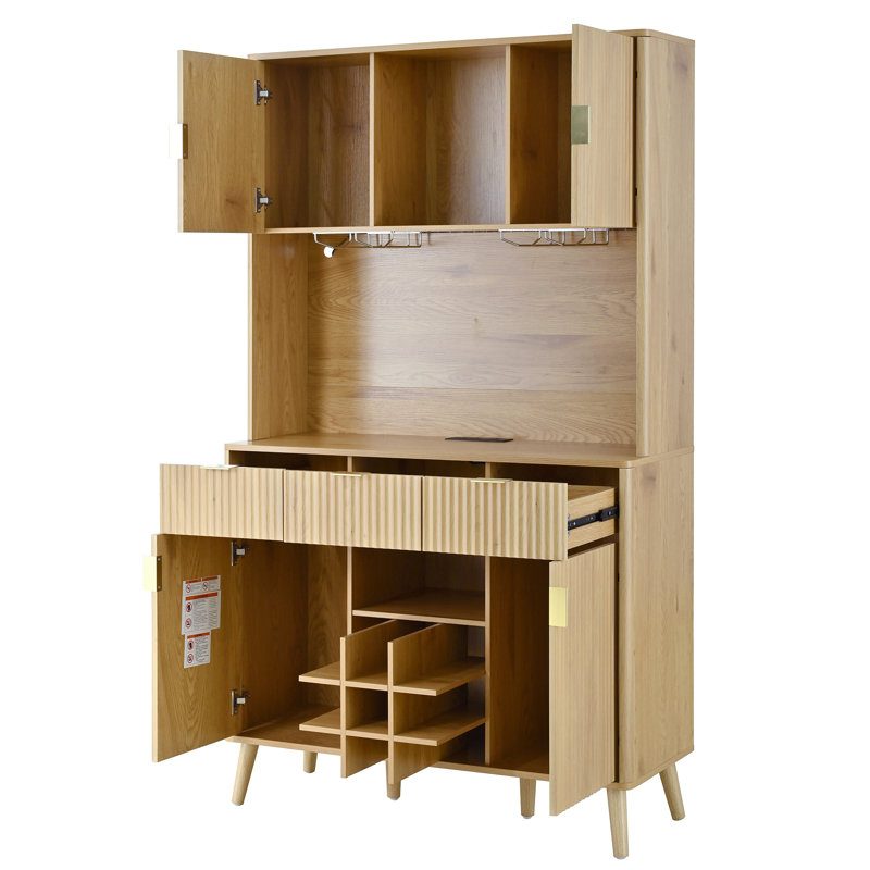Armoire de cuisine moderne Baylen, Naturel