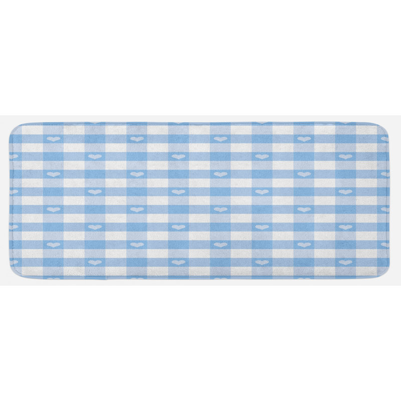 Tapis de cuisine Gingham, Bleu