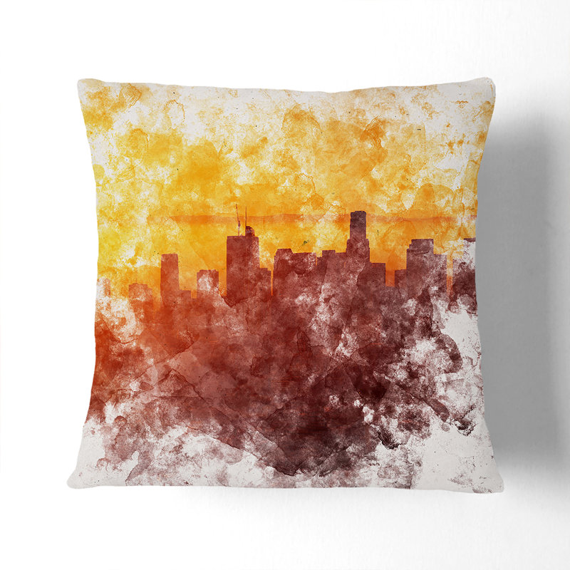 Square Throw Cushion, 40cm H x 40cm W x 15cm D