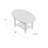 Coastal Solid Wood Oval Coffee Table-1617759630