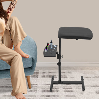 Ergonomic Heavy-Duty Armrest Stand for Esthetician & Studio, Tilting Cushion & Accessory Workbench (24.4-35.4")