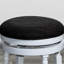 Tabouret de bar 30 po en blanc, siège en tissu gris anthracite, structure en bois franc robuste, pivotant à 360 °, rembourrage en mousse confortable, tabouret de comptoir ou de hauteur, blanc et gris anthracite, fabrication, mécanisme pivotant, convient à-2029927808