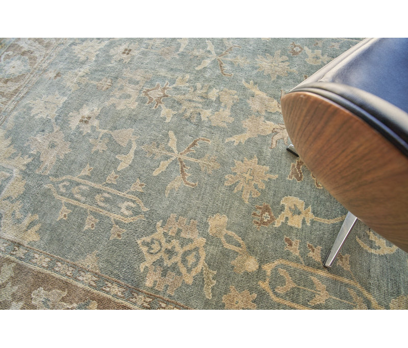 Antique Weave Oushak Wool Oriental Area Rug, Rectangle 12' x 15'