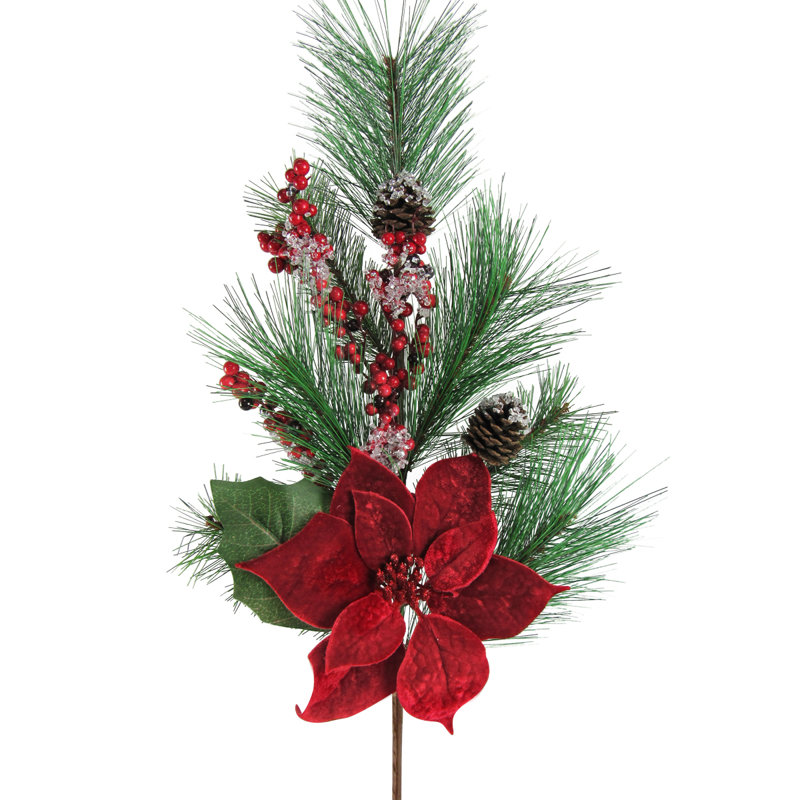 Vaporisateur de Noël artificiel en forme de poinsettia en cristal