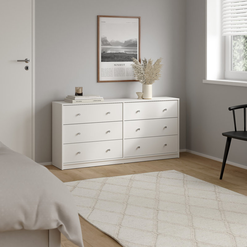 Clanton 56.34'' W 6 - Drawer Dresser, White