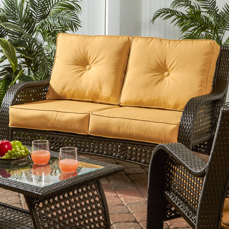 Sunbrella 4-Piece Deep Seat Cushion Set, Wheat
