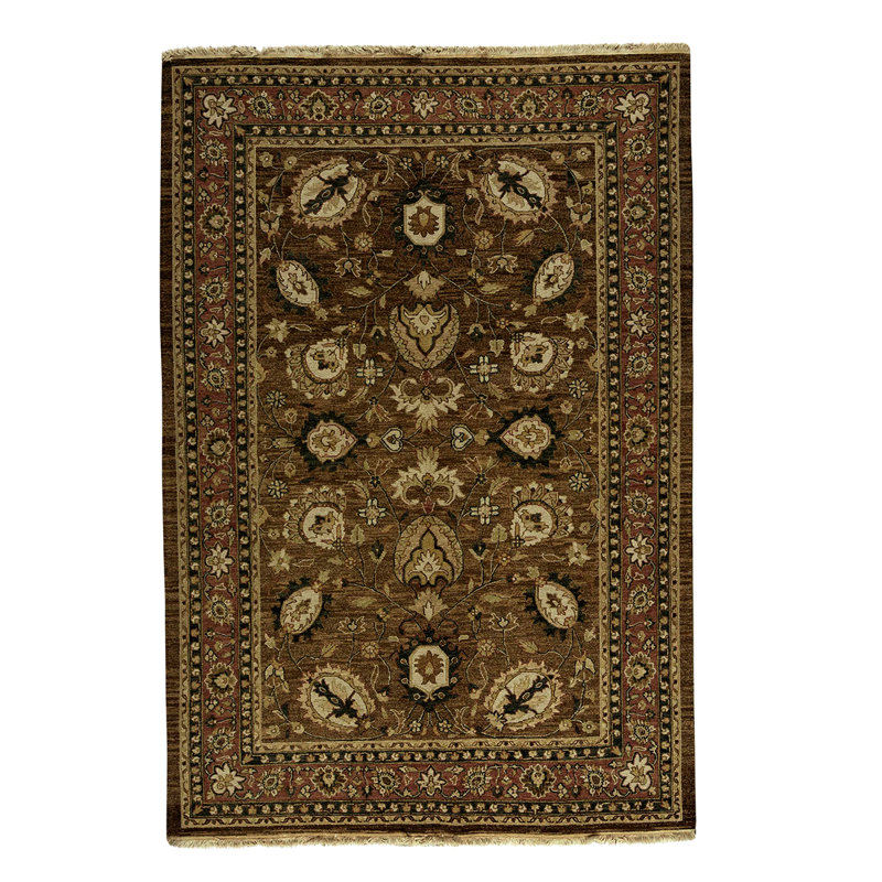 Handmade Silk and Wool Oriental Area Rug