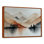 «Watercolor River Drift Mountains - Mountains Large Wall Art, Orange Landscape», reproduction d'art sur toile encadrée