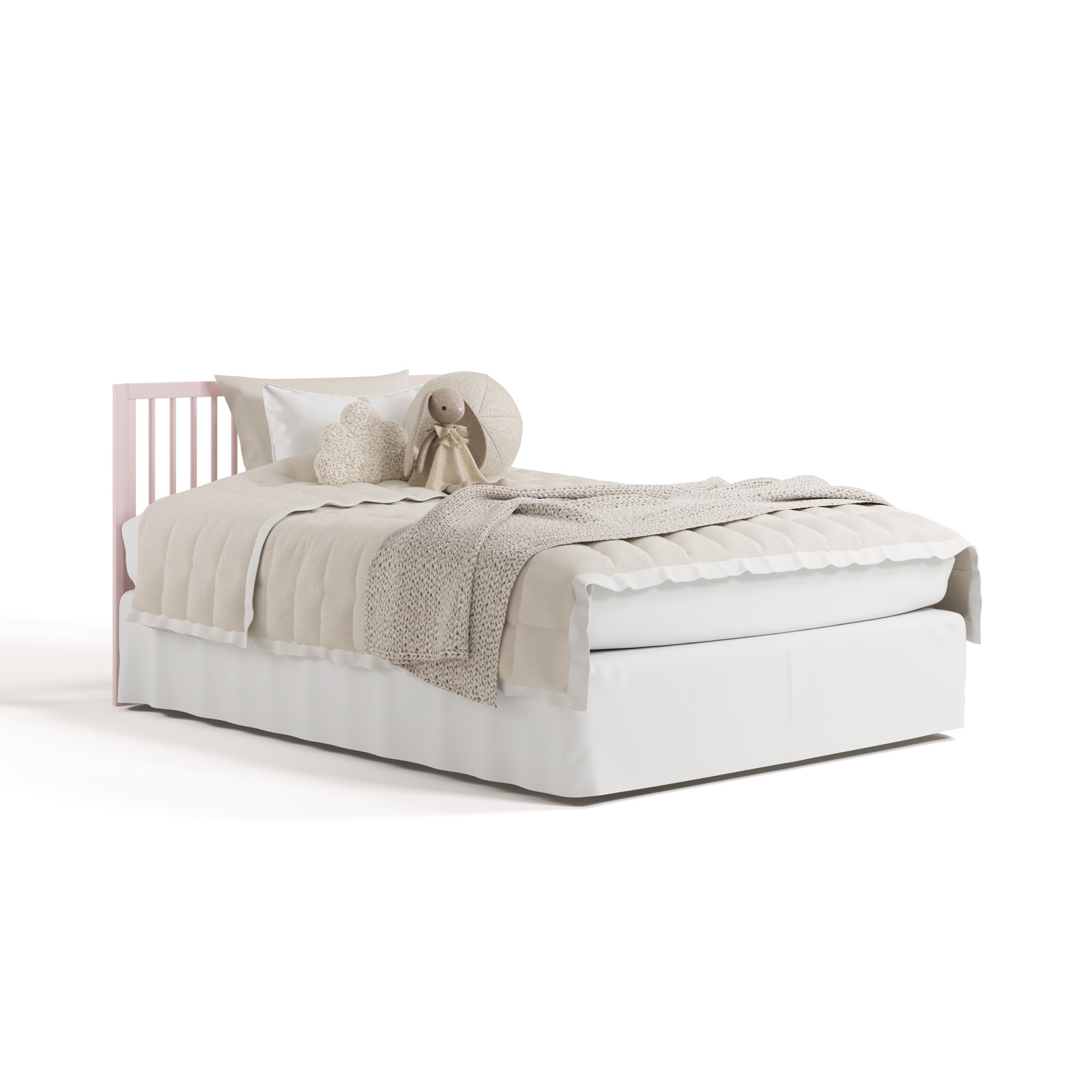 Casablanca Pine 5-in-1 Convertible Crib, Blush