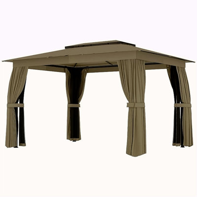 Double-Roof Design Canopy Shelter,Outdoor Gazebo,Large Gazebo
