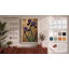 Irises Against Damask Botanical - Wrapped Canvas-1396119208-1396119211