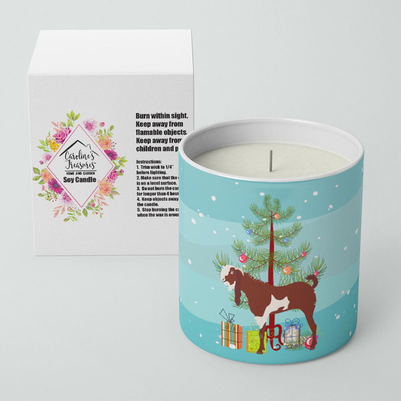 Bougie décorative 10 oz Jamnapari Goat Christmas