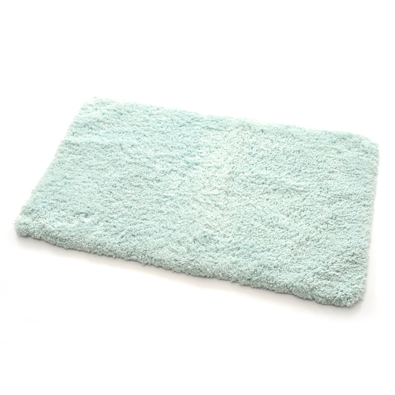 Laure Non-Slip Bath Rug, Aqua